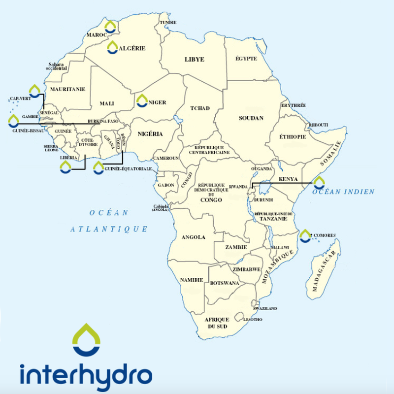 Presence of Interhydro in Africa
